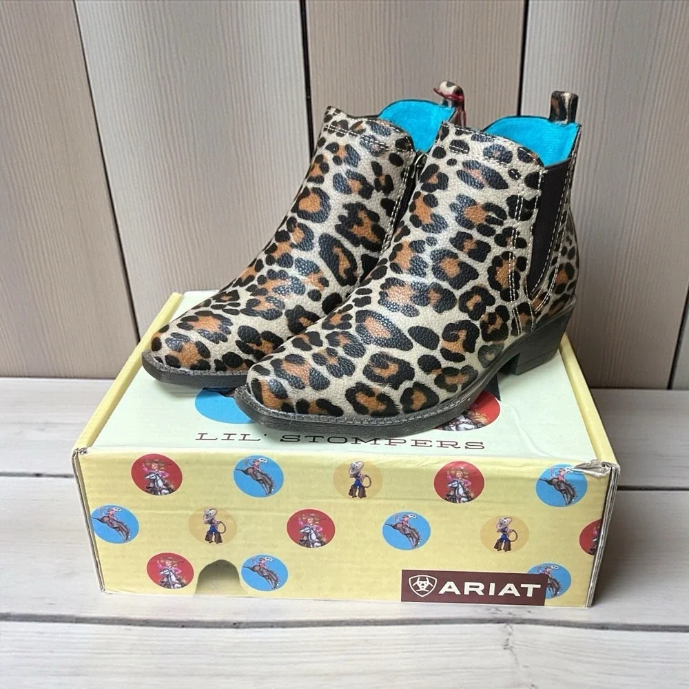 Ariat Lil' Stompers Animal Print Lucy Girls Western‎ Boots Size 7 NIB